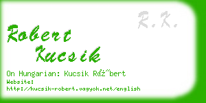 robert kucsik business card